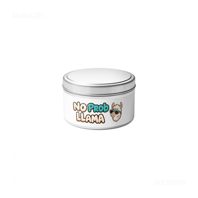 NoProbLlama Tin Candle 04 Silver