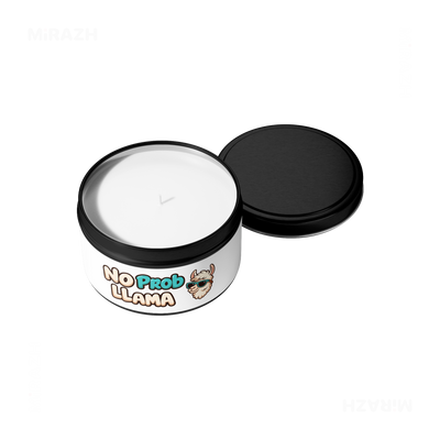 NoProbLlama Tin Candle 05 Black