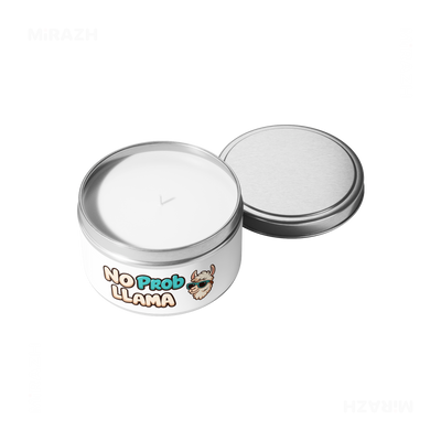 NoProbLlama Tin Candle 05 Silver
