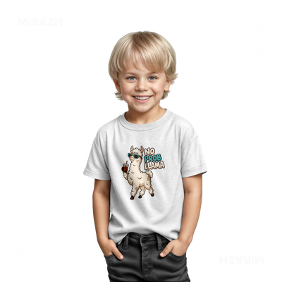 NoProbLlama Toddler T Shirt 03 White