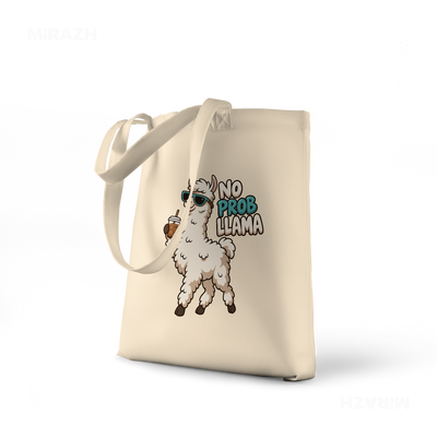 NoProbLlama Tote Bags 01 Natural