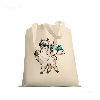 NoProbLlama Tote Bags 03 Natural