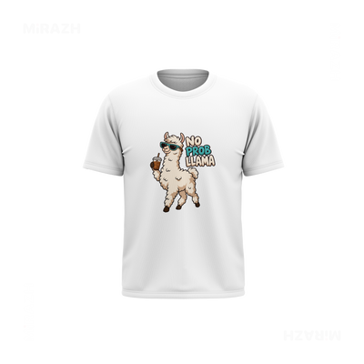 NoProbLlama Youth T Shirt 01 White