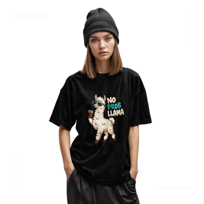 NoProbLlama Youth T Shirt 02 Black