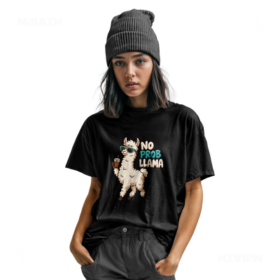 NoProbLlama Youth T Shirt 04 Black