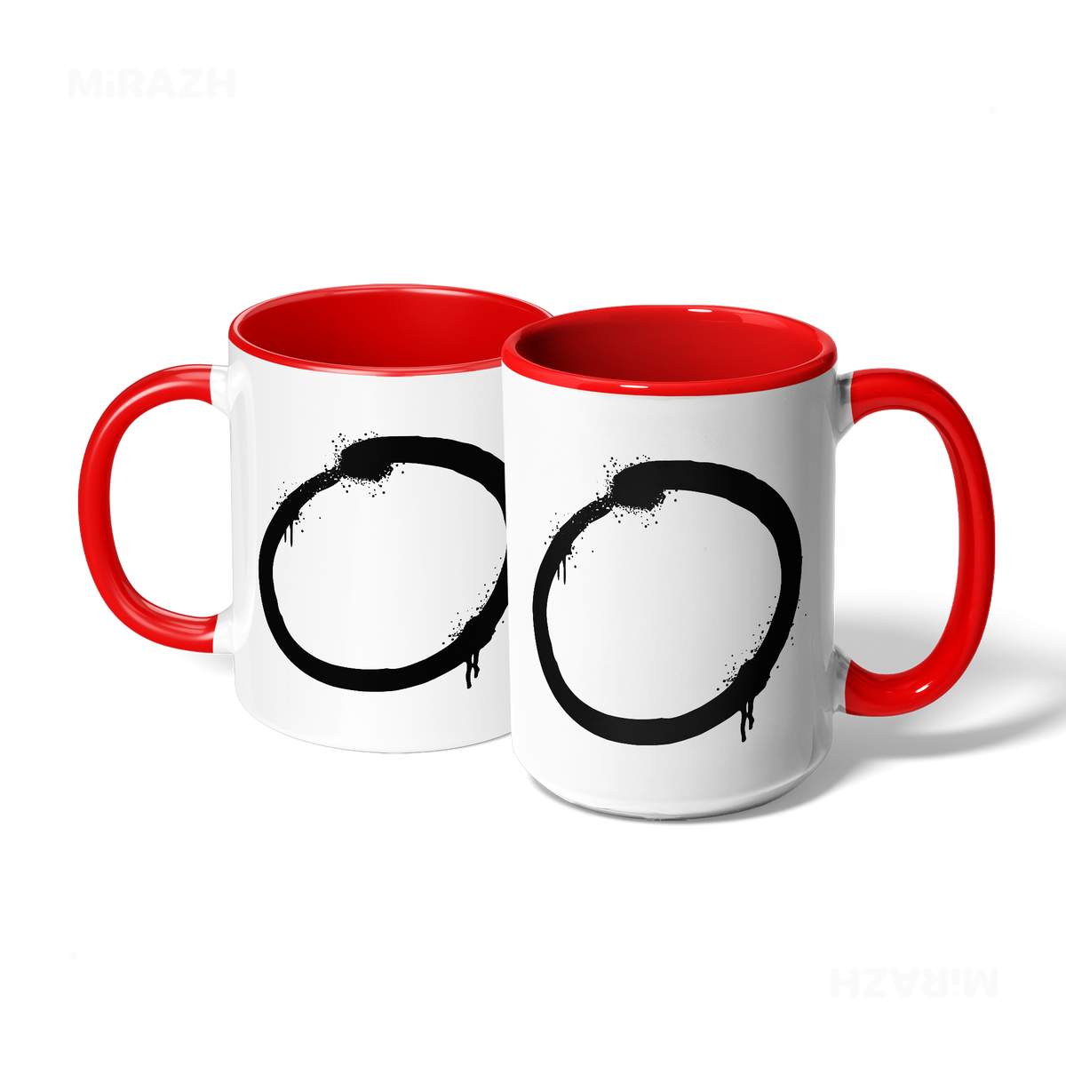 OpenCircle Ceramic Mug 07 White Red