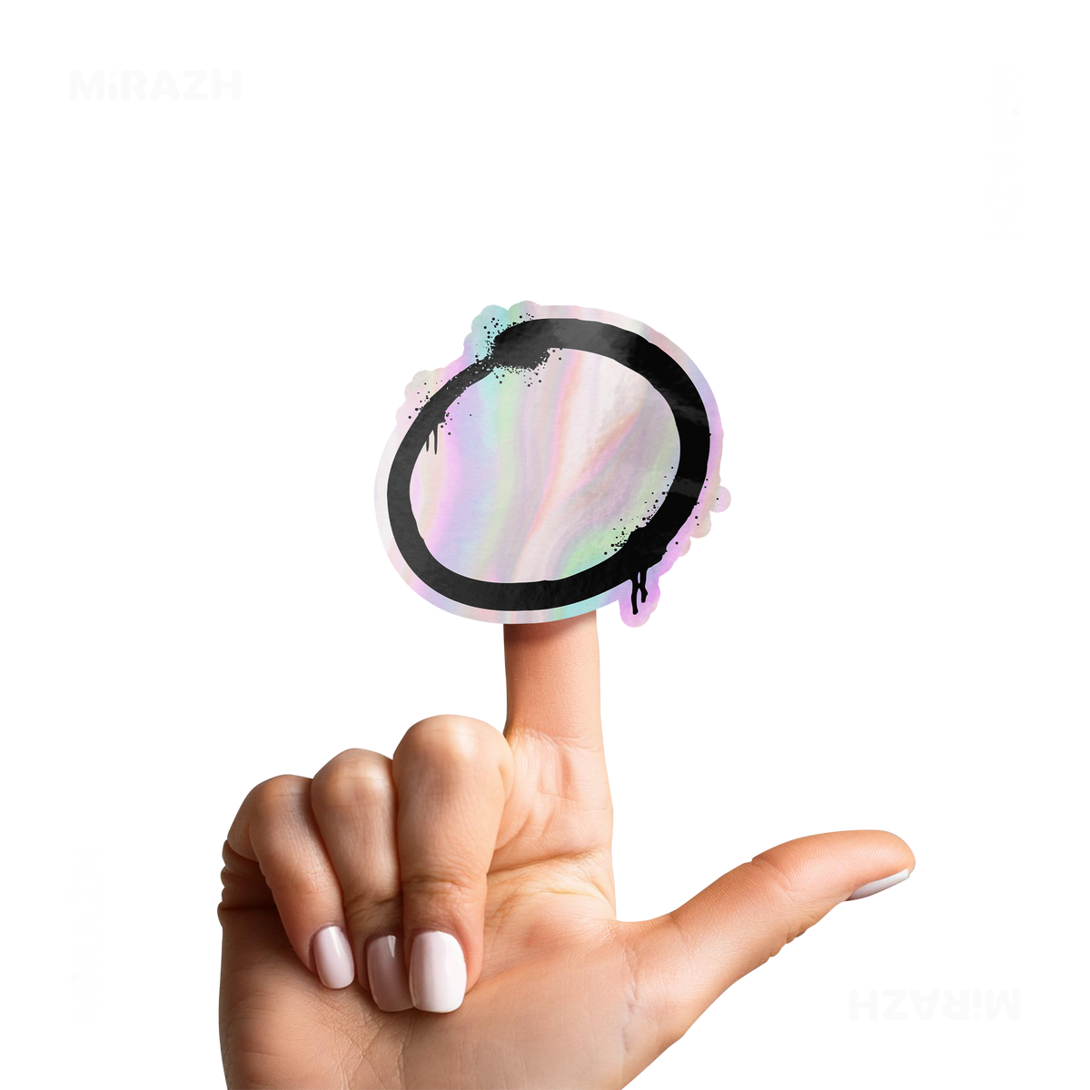 OpenCircle Die Cut Holographic Sticker 02