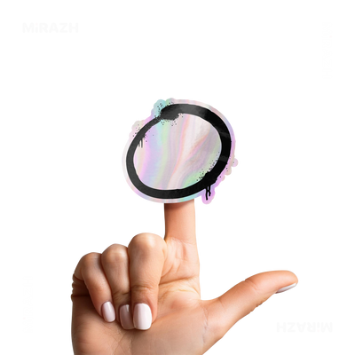 OpenCircle Die Cut Holographic Sticker 02