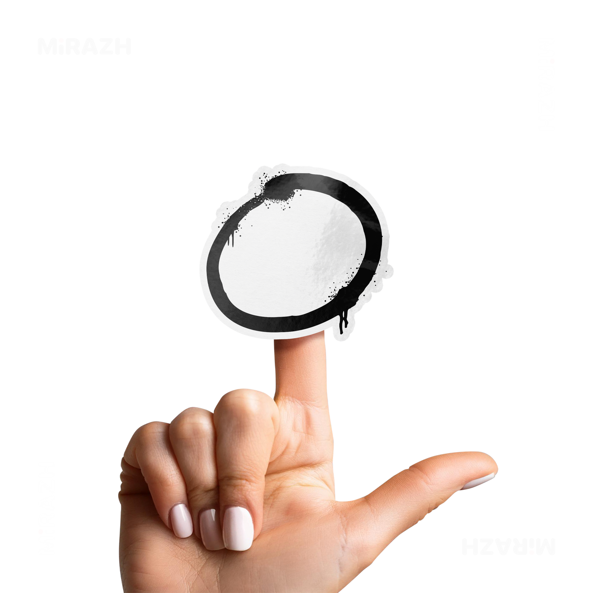 OpenCircle Die Cut Outdoor Sticker 02 White