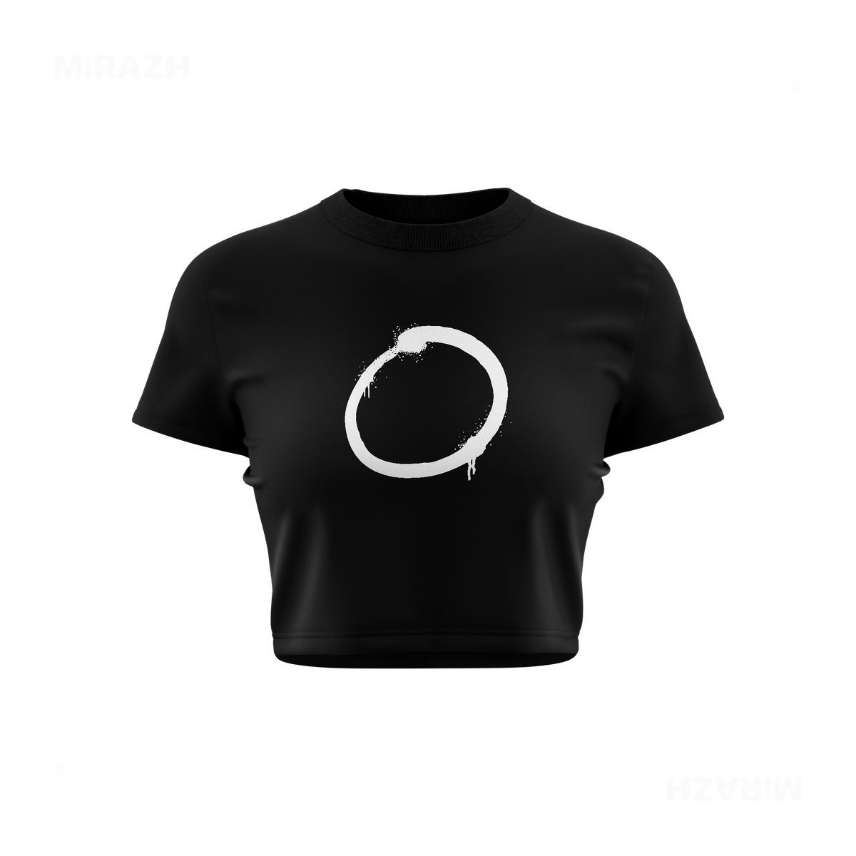 OpenCircle Fitted Crop Top 01 Black