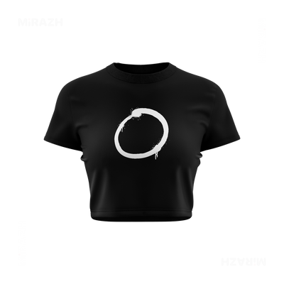 OpenCircle Fitted Crop Top 01 Black
