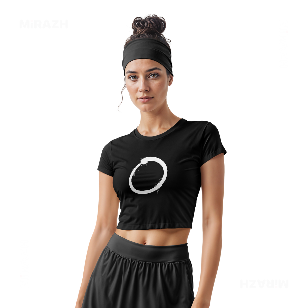 OpenCircle Fitted Crop Top 02 Black