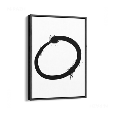 OpenCircle Framed Canvas 01 Black Wood