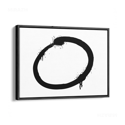 OpenCircle Framed Canvas 03 Black Wood