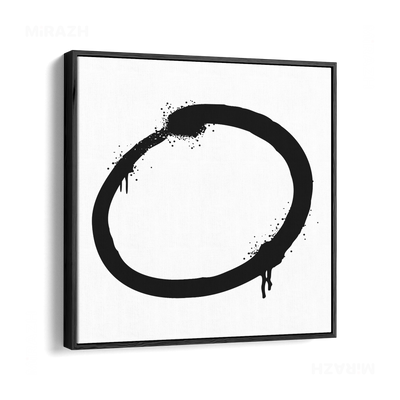 OpenCircle Framed Canvas 04 Black Wood