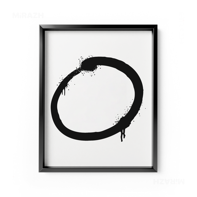 OpenCircle Framed Poster 01 Black Aluminum