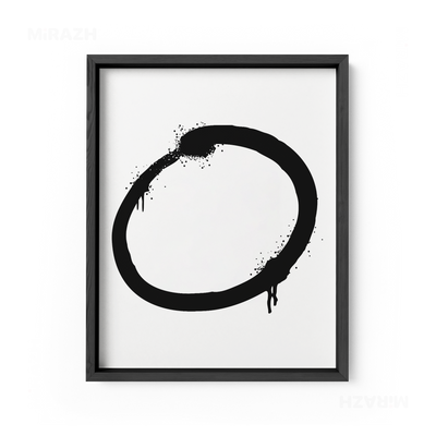 OpenCircle Framed Poster 01 Black Wood