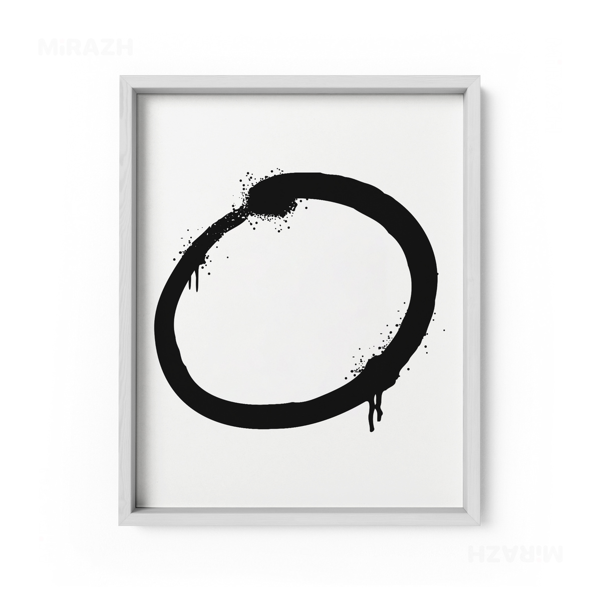 OpenCircle Framed Poster 01 White Wood