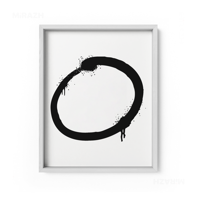 OpenCircle Framed Poster 01 White Wood
