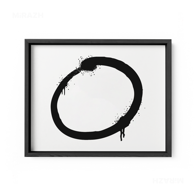 OpenCircle Framed Poster 03 Black Wood