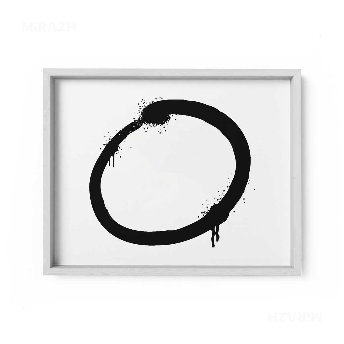 OpenCircle Framed Poster 03 White Wood
