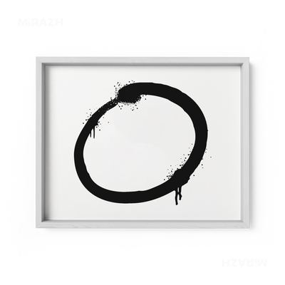 OpenCircle Framed Poster 03 White Wood