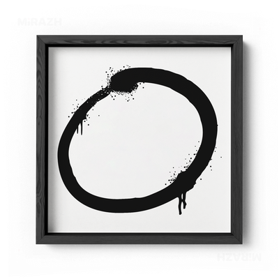 OpenCircle Framed Poster 04 Black Wood