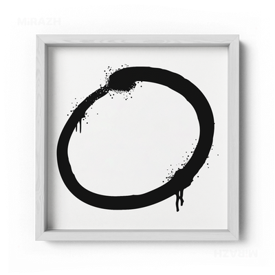 OpenCircle Framed Poster 04 White Wood