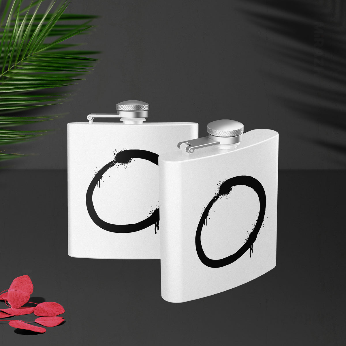 OpenCircle Hip Flasks 02 White