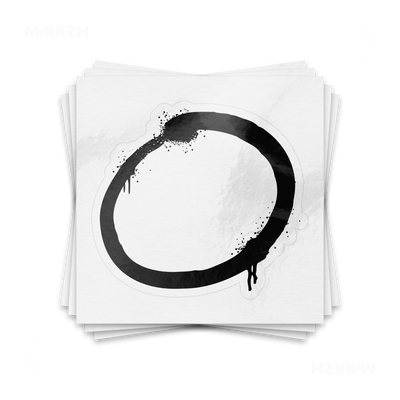 OpenCircle Kiss Cut Sticker 01 White