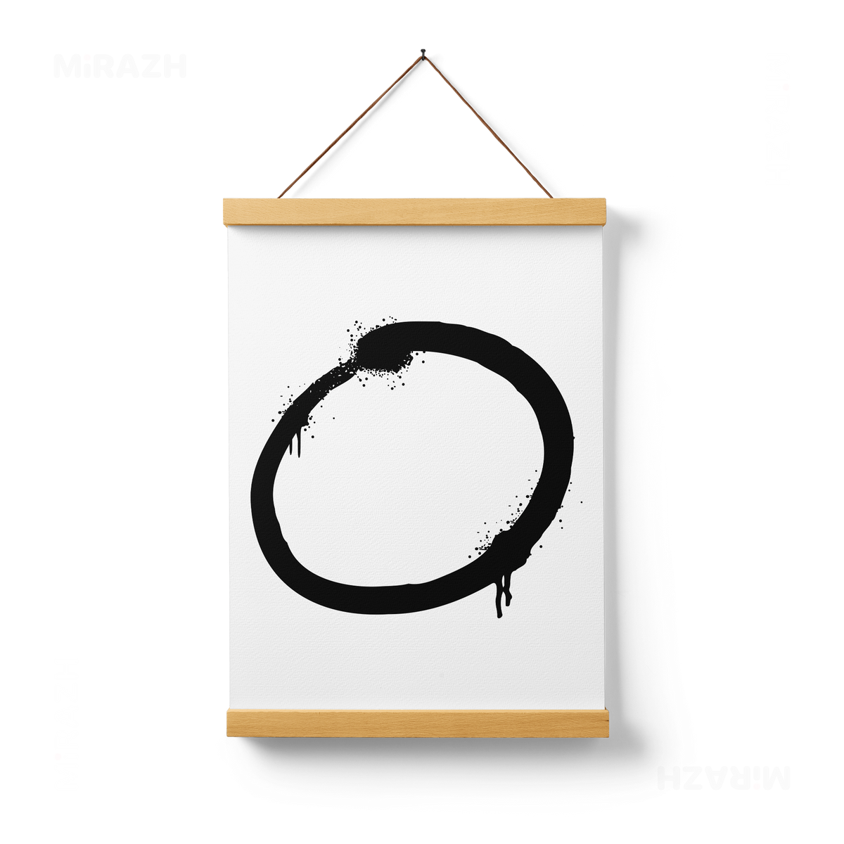 OpenCircle Magnetic Hanger Poster 01 Natural Wood