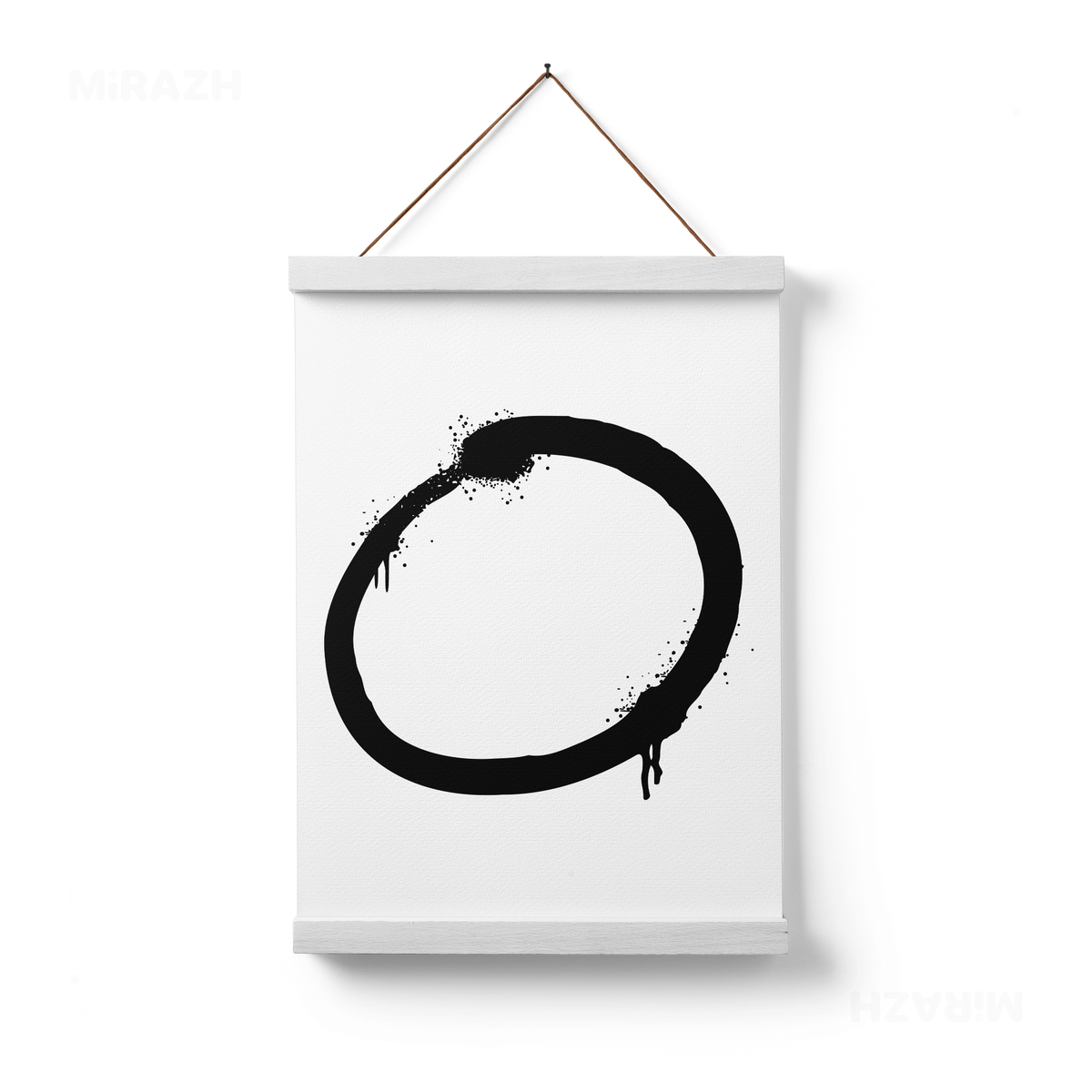 OpenCircle Magnetic Hanger Poster 01 White Wood