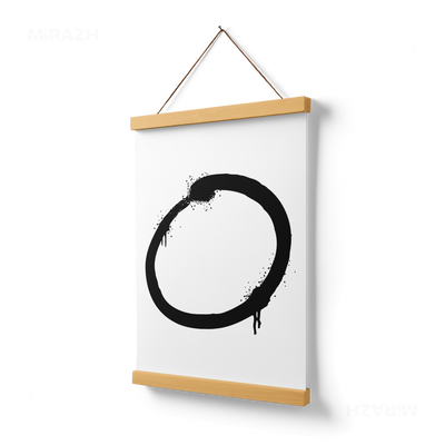 OpenCircle Magnetic Hanger Poster 03 Natural Wood