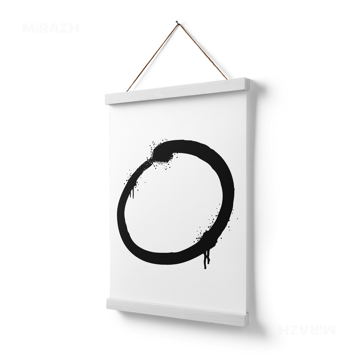 OpenCircle Magnetic Hanger Poster 03 White Wood
