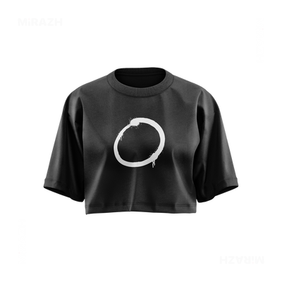 OpenCircle Over Sized Crop Top 01 Faded Black