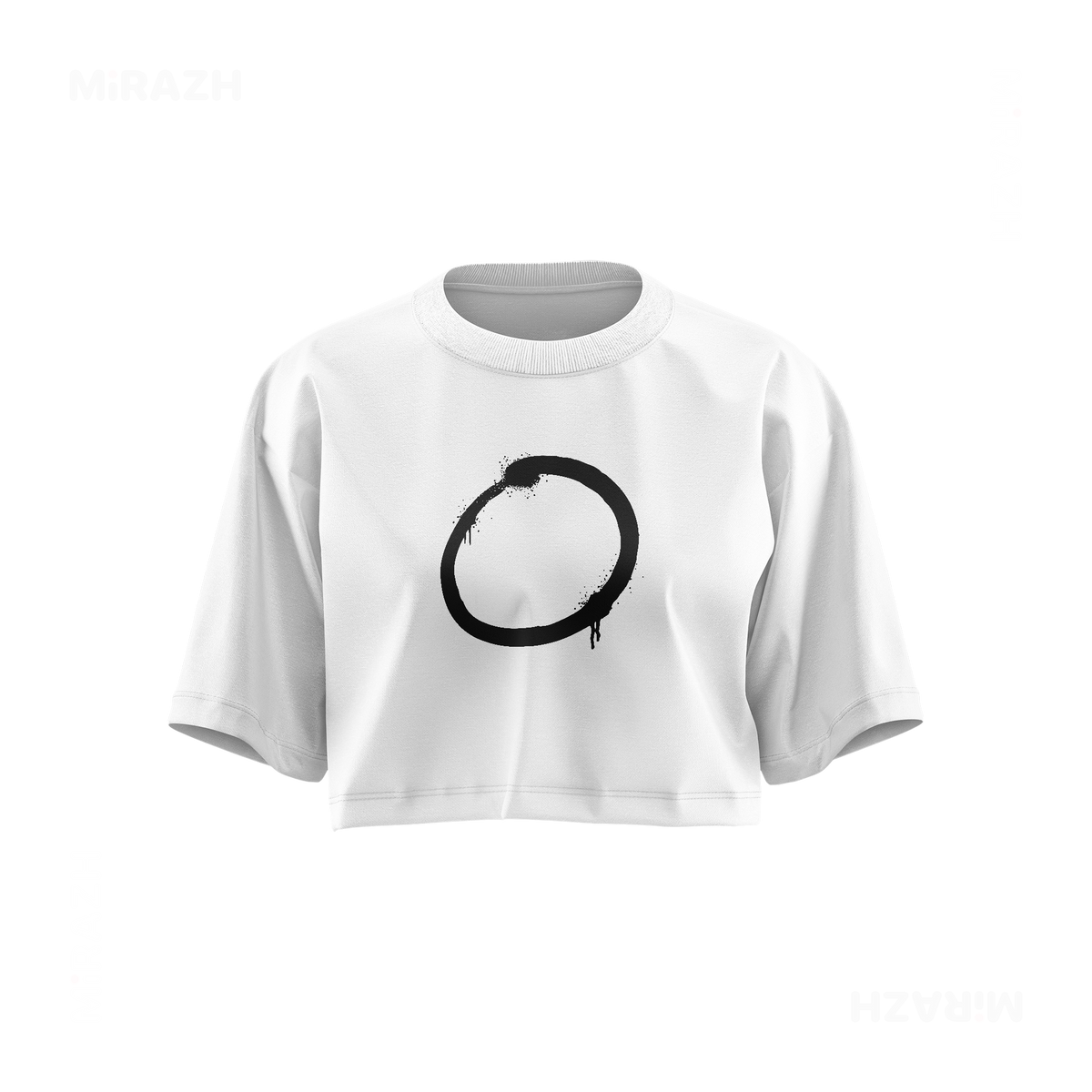 OpenCircle Over Sized Crop Top 01 White