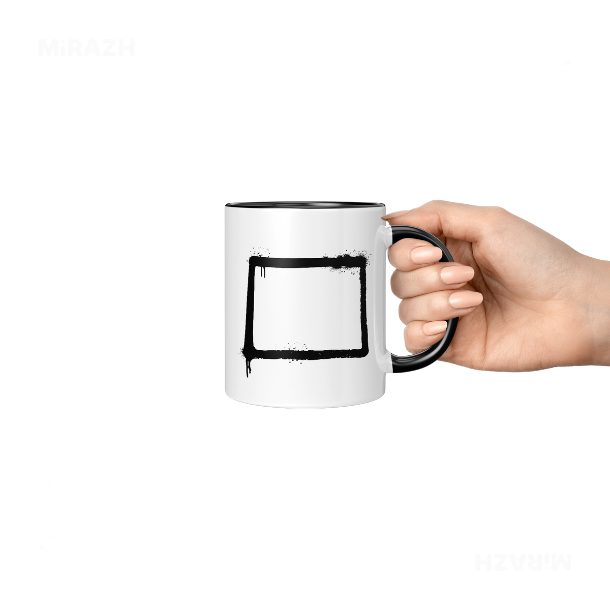 OpenSquare Ceramic Mug 06 White Black