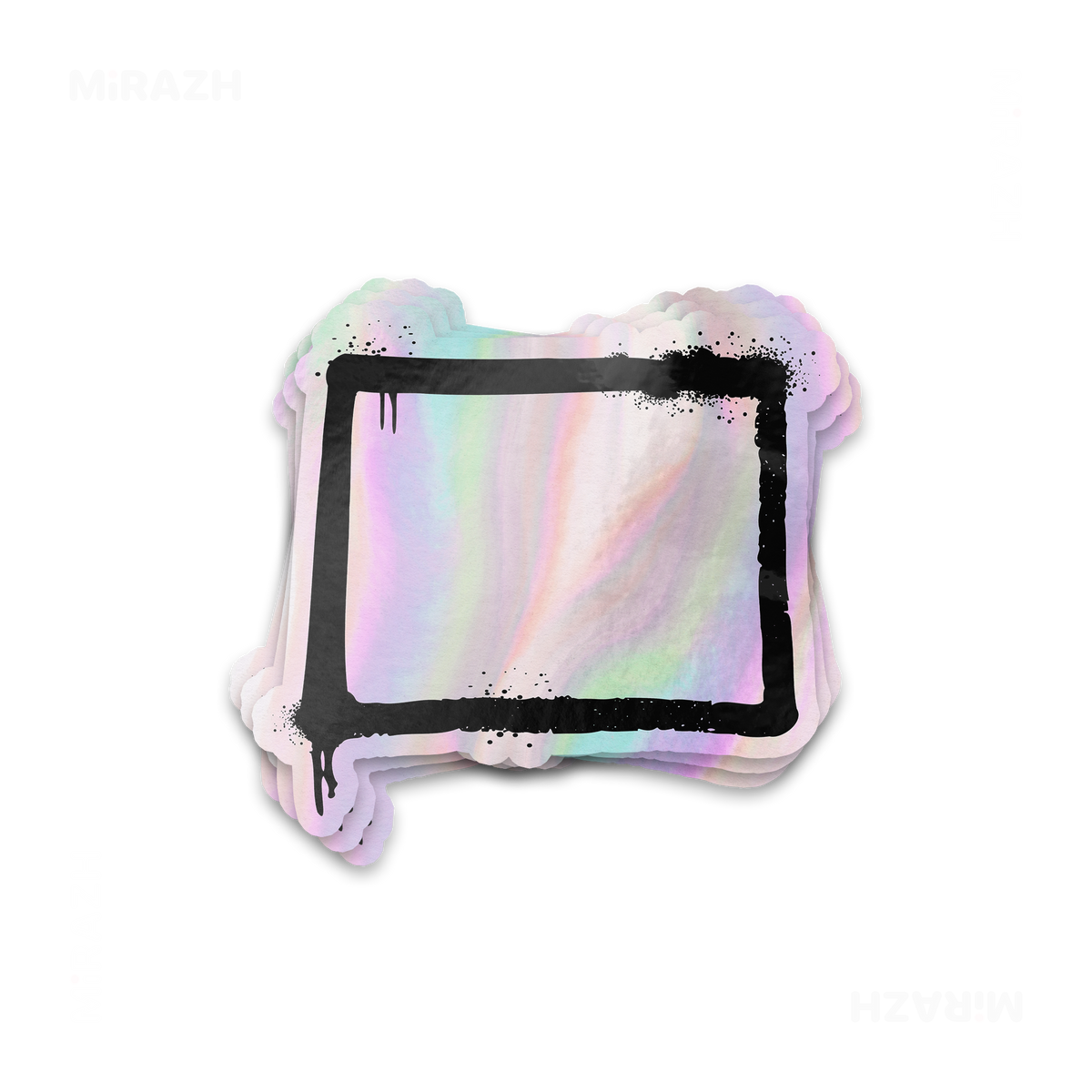 OpenSquare Die Cut Holographic Sticker 01