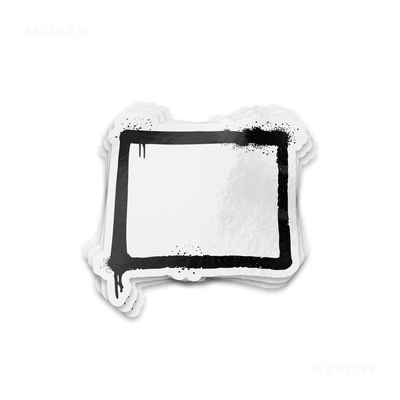 OpenSquare Die Cut Outdoor Sticker 01 White