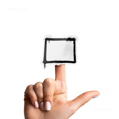 OpenSquare Die Cut Outdoor Sticker 02 White