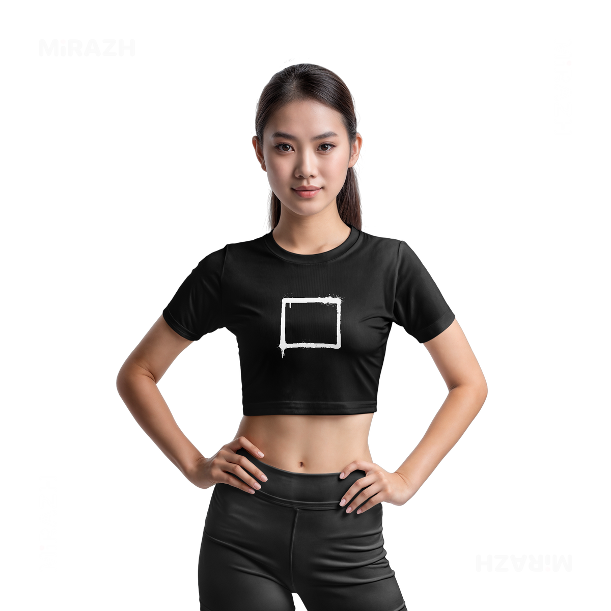OpenSquare Fitted Crop Top 03 Black