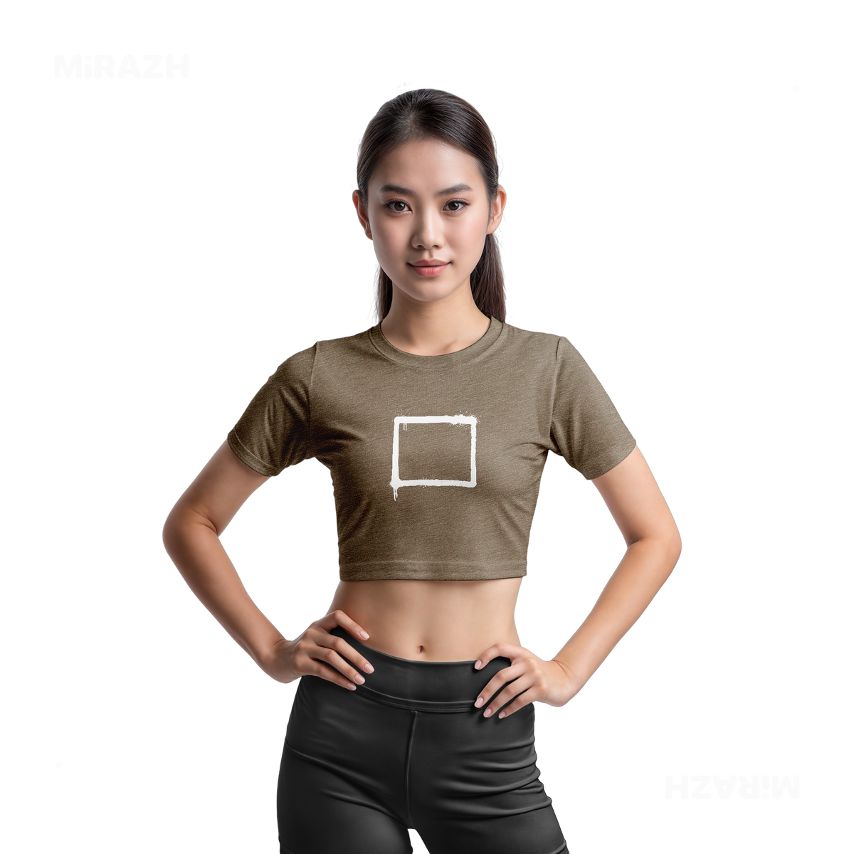 OpenSquare Fitted Crop Top 03 Heather Olive