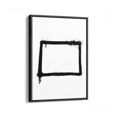 OpenSquare Framed Canvas 01 Black Wood
