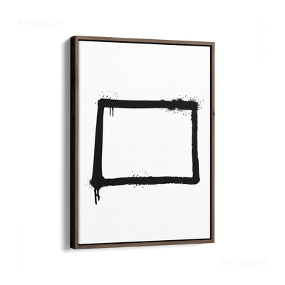 OpenSquare Framed Canvas 01 Dark Wood