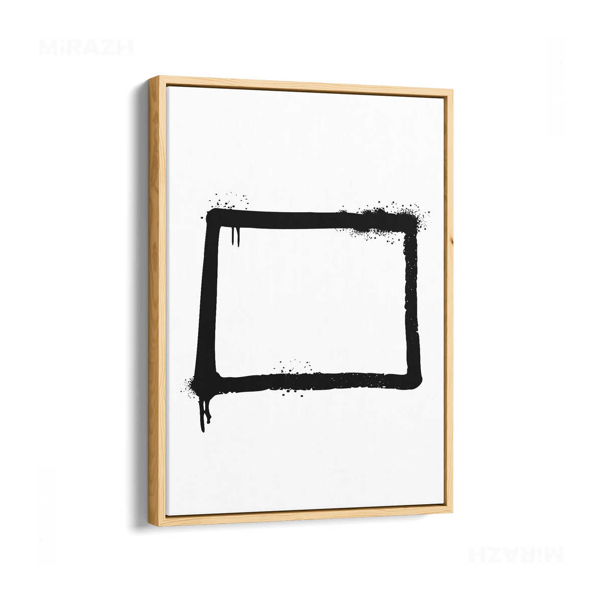 OpenSquare Framed Canvas 01 Natural Wood