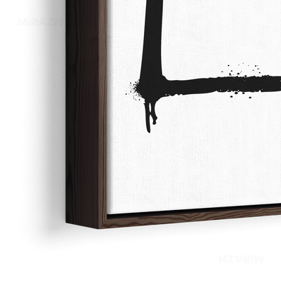 OpenSquare Framed Canvas 02 Dark Wood