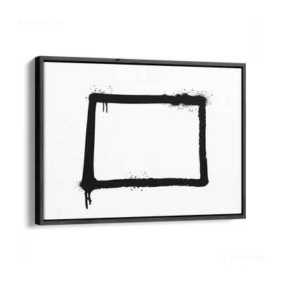 OpenSquare Framed Canvas 03 Black Wood