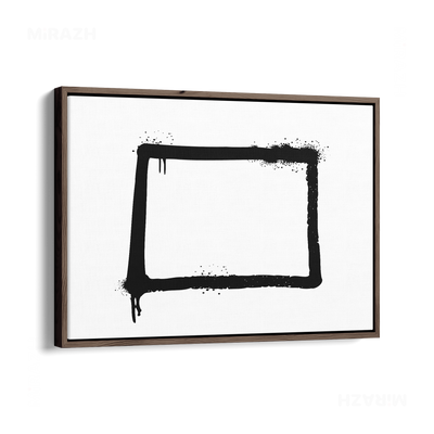 OpenSquare Framed Canvas 03 Dark Wood