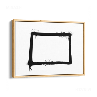 OpenSquare Framed Canvas 03 Natural Wood