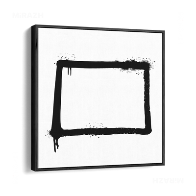 OpenSquare Framed Canvas 04 Black Wood